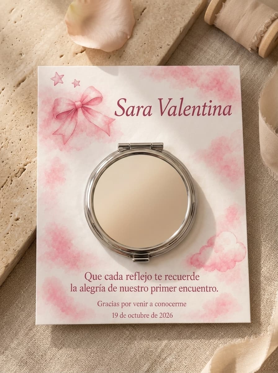 Espejos para Baby Shower Punto y Presente